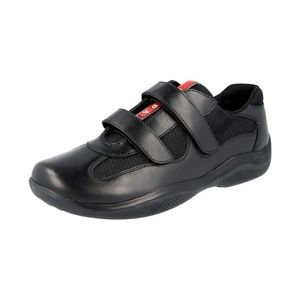 PRADA AMERICAS CUP SNEAKERS SHOES DNC635 BLACK US 8.5